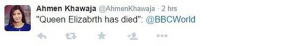 Queen Elizabeth tweet