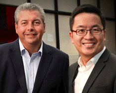 EDB's Kelvin Wong (right) with O&M's Chris Riley
