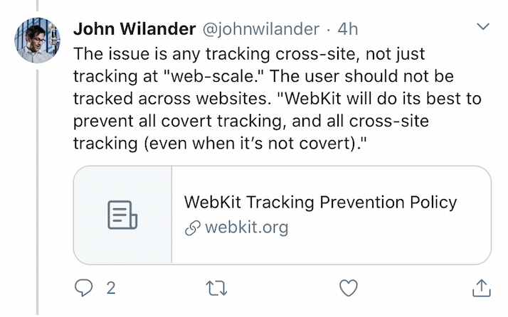John Wilander Tweet
