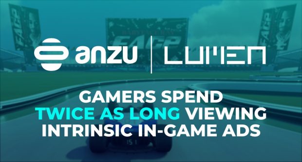 New Research From Lumen & Anzu: Gamers Spend Twice as Long Viewing Intrinsic In-Game Ads Compared to Other Digital Channels